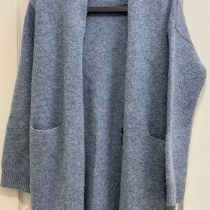 Long wool cardigan